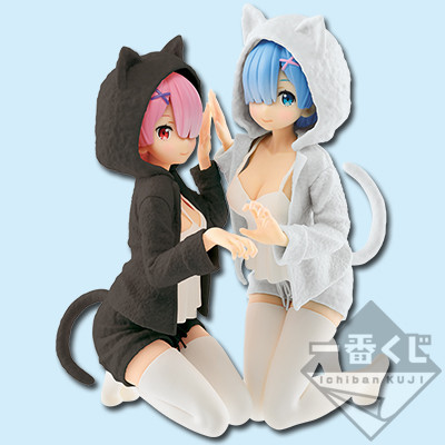 Re:Zero kara Hajimeru Isekai Seikatsu - Ram - Rem - Ichiban Kuji - Ichiban Kuji Re:Zero kara Hajimeru Isekai Seikatsu - Itsu demo Anata to Isshodayo - Nyanko Mode, Last One ver. (Banpresto)