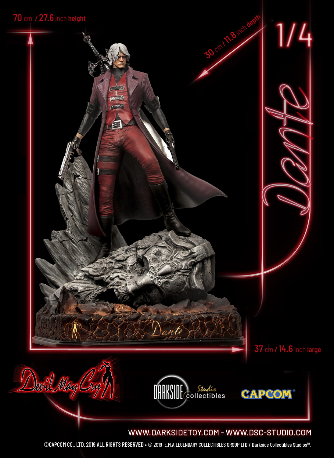 Devil May Cry - Dante - Mundus - Legacy Series - 1/4 - Exclusive Edition (DarkSide Collectibles) photo 6
