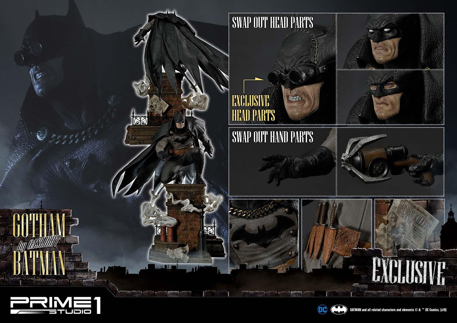Batman: Arkham Origins - Batman - Concept Masterline (CMDC-04EX) - 1/5 - Gotham by Gaslight, Black Ver., EX Version (Prime 1 Studio) photo 32
