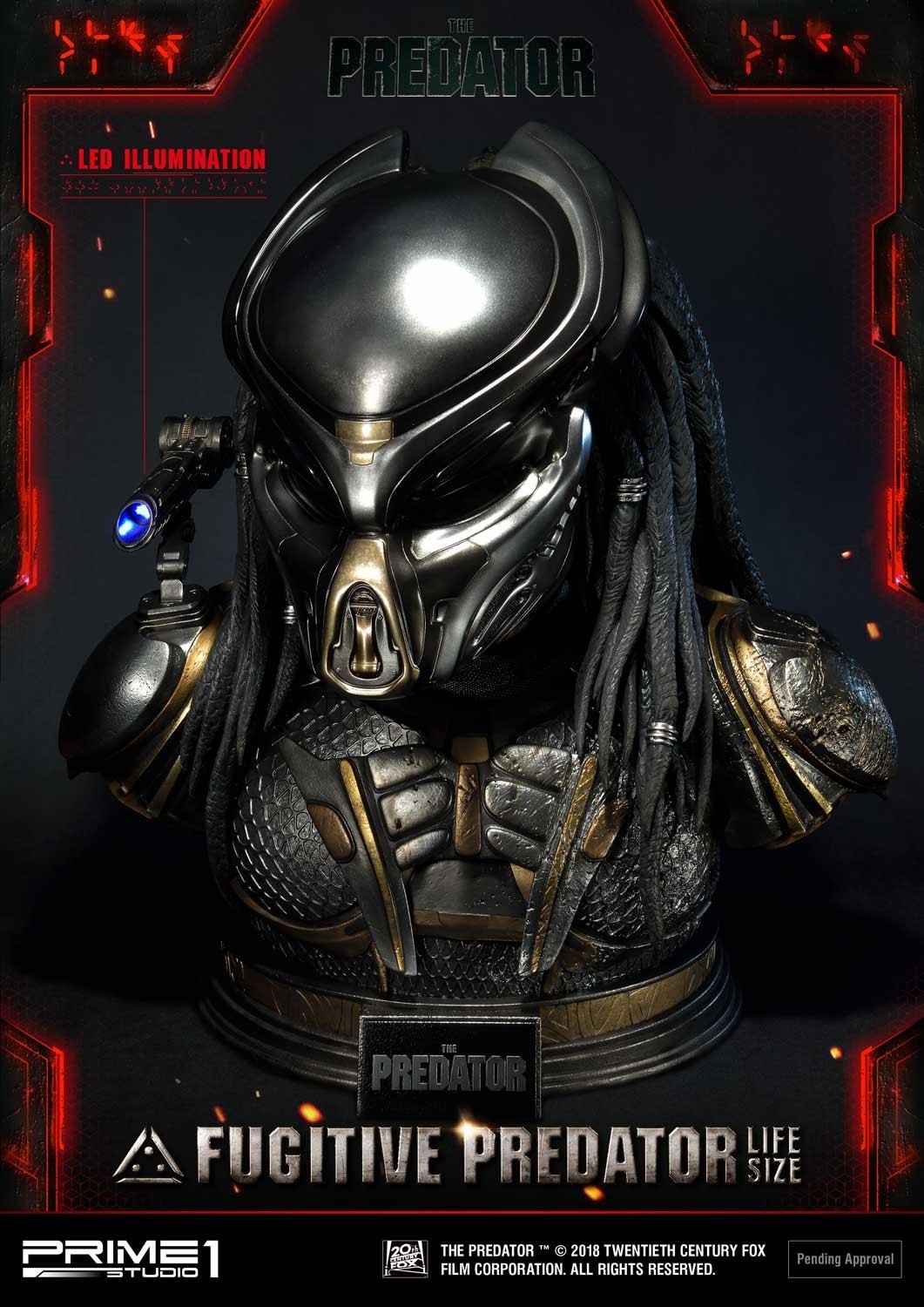 The Predator - Fugitive Predator - Bust - Life-Size Bust  (LSTPR-01) - 1/1 (Prime 1 Studio)
