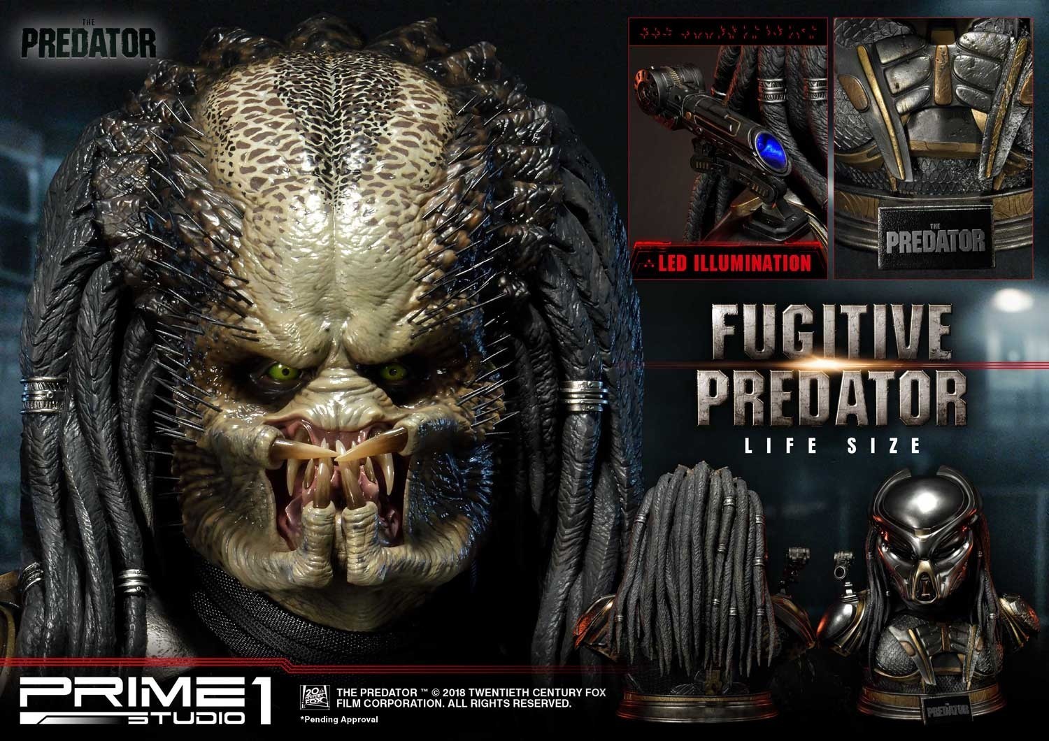 The Predator - Fugitive Predator - Bust - Life-Size Bust (LSTPR-01) - 1/1 (Prime 1 Studio) photo 21