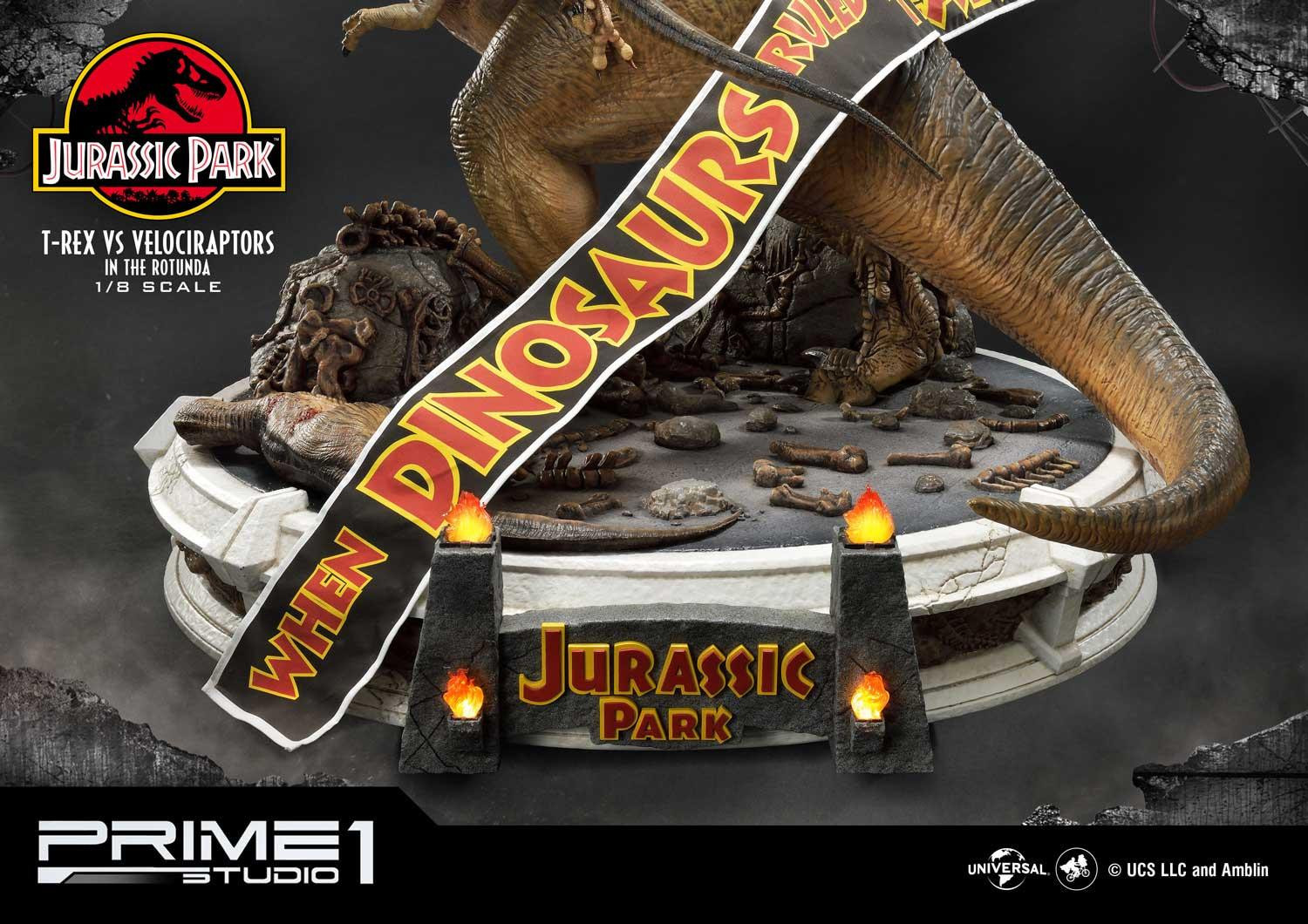 Jurassic Park - Tyrannosaurus Rex - Velociraptor - Diorama - Legacy Museum Collection (LMCJP-07S) - 1/8 - Bonus Version (Prime 1 Studio) photo 9