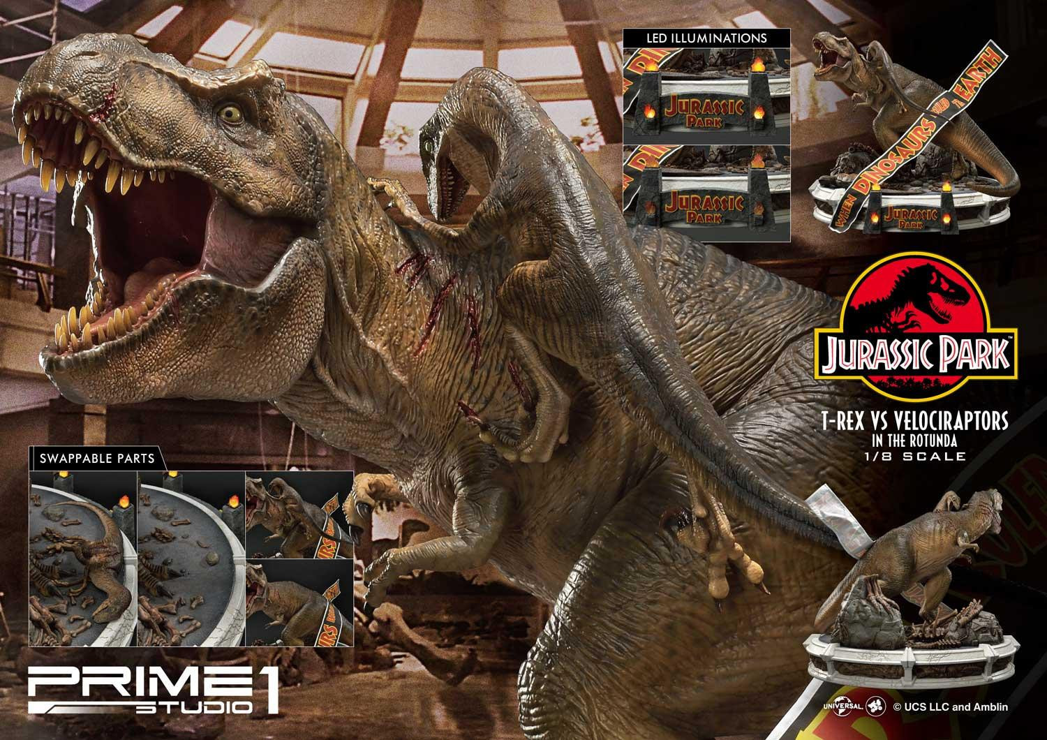 Jurassic Park - Tyrannosaurus Rex - Velociraptor - Diorama - Legacy Museum Collection (LMCJP-07S) - 1/8 - Bonus Version (Prime 1 Studio) photo 25