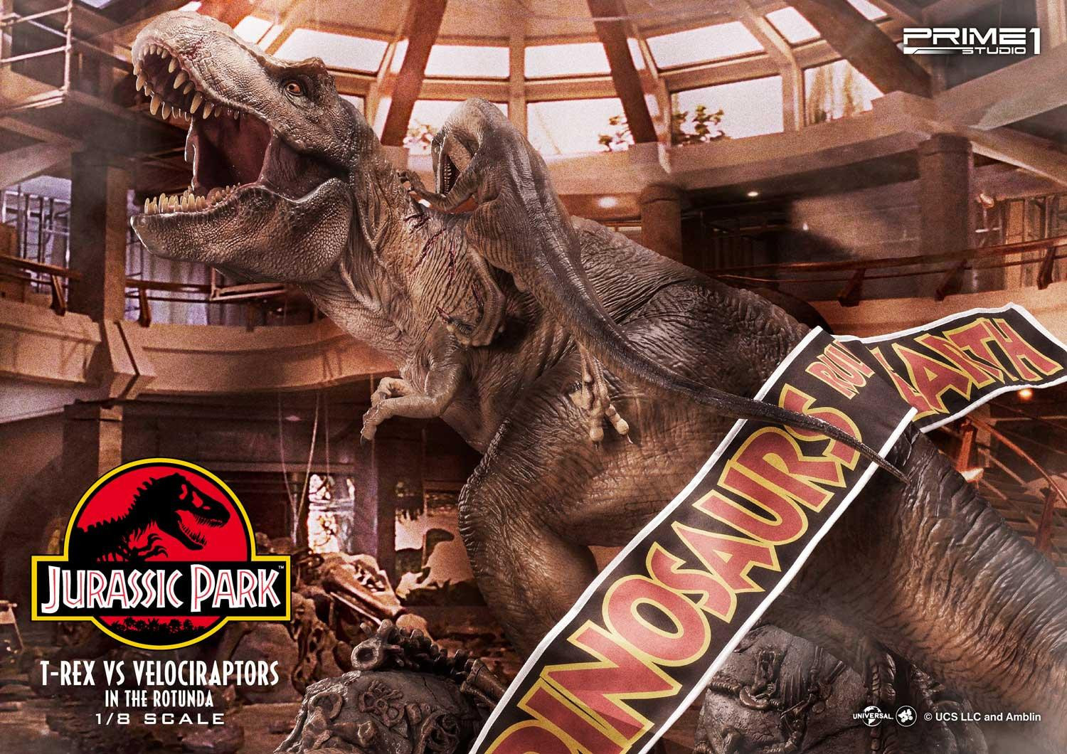 Jurassic Park - Tyrannosaurus Rex - Velociraptor - Diorama - Legacy Museum Collection (LMCJP-07S) - 1/8 - Bonus Version (Prime 1 Studio) photo 26
