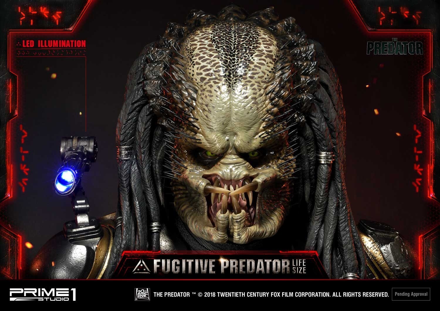 The Predator - Fugitive Predator - Bust - Life-Size Bust  (LSTPR-01DX) - 1/1 - DX Version (Prime 1 Studio) photo 8