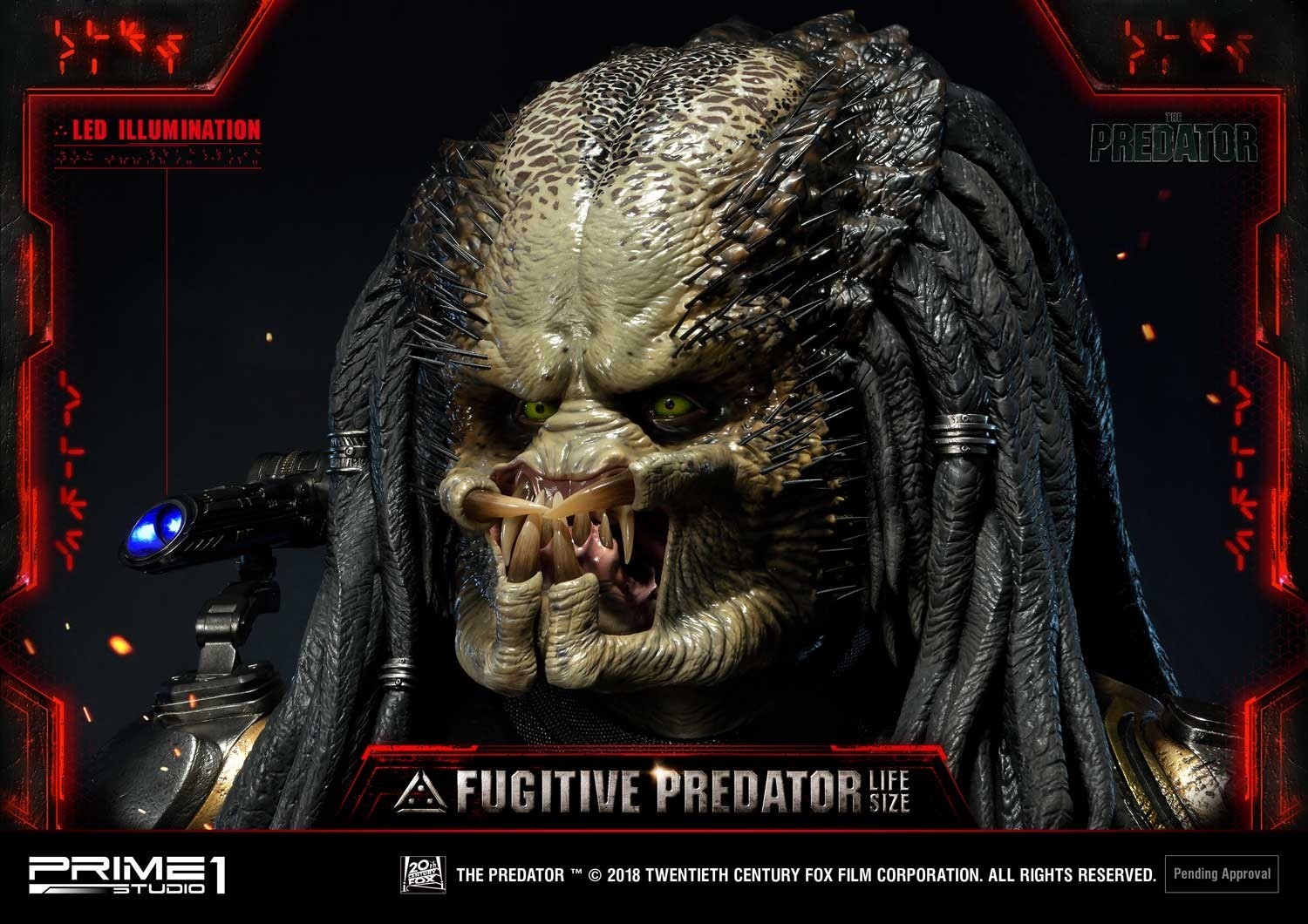 The Predator - Fugitive Predator - Bust - Life-Size Bust  (LSTPR-01DX) - 1/1 - DX Version (Prime 1 Studio) photo 9