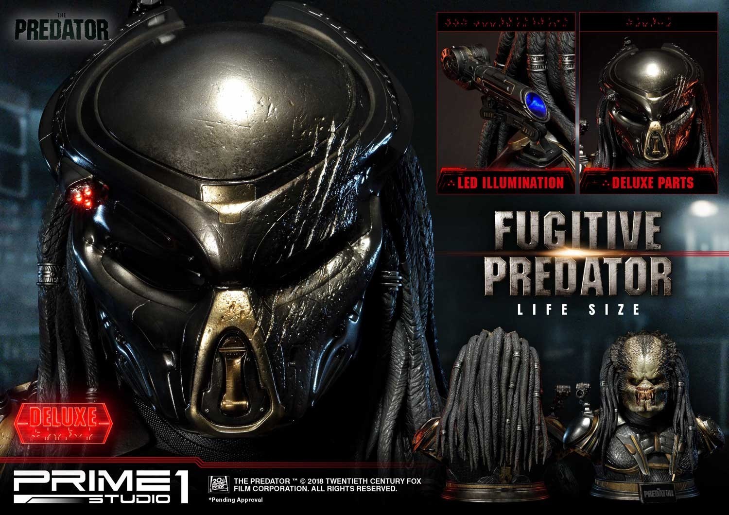 The Predator - Fugitive Predator - Bust - Life-Size Bust  (LSTPR-01DX) - 1/1 - DX Version (Prime 1 Studio) photo 18