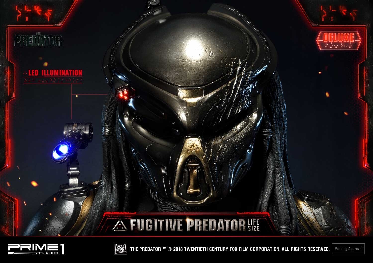 The Predator - Fugitive Predator - Bust - Life-Size Bust  (LSTPR-01DX) - 1/1 - DX Version (Prime 1 Studio) photo 20