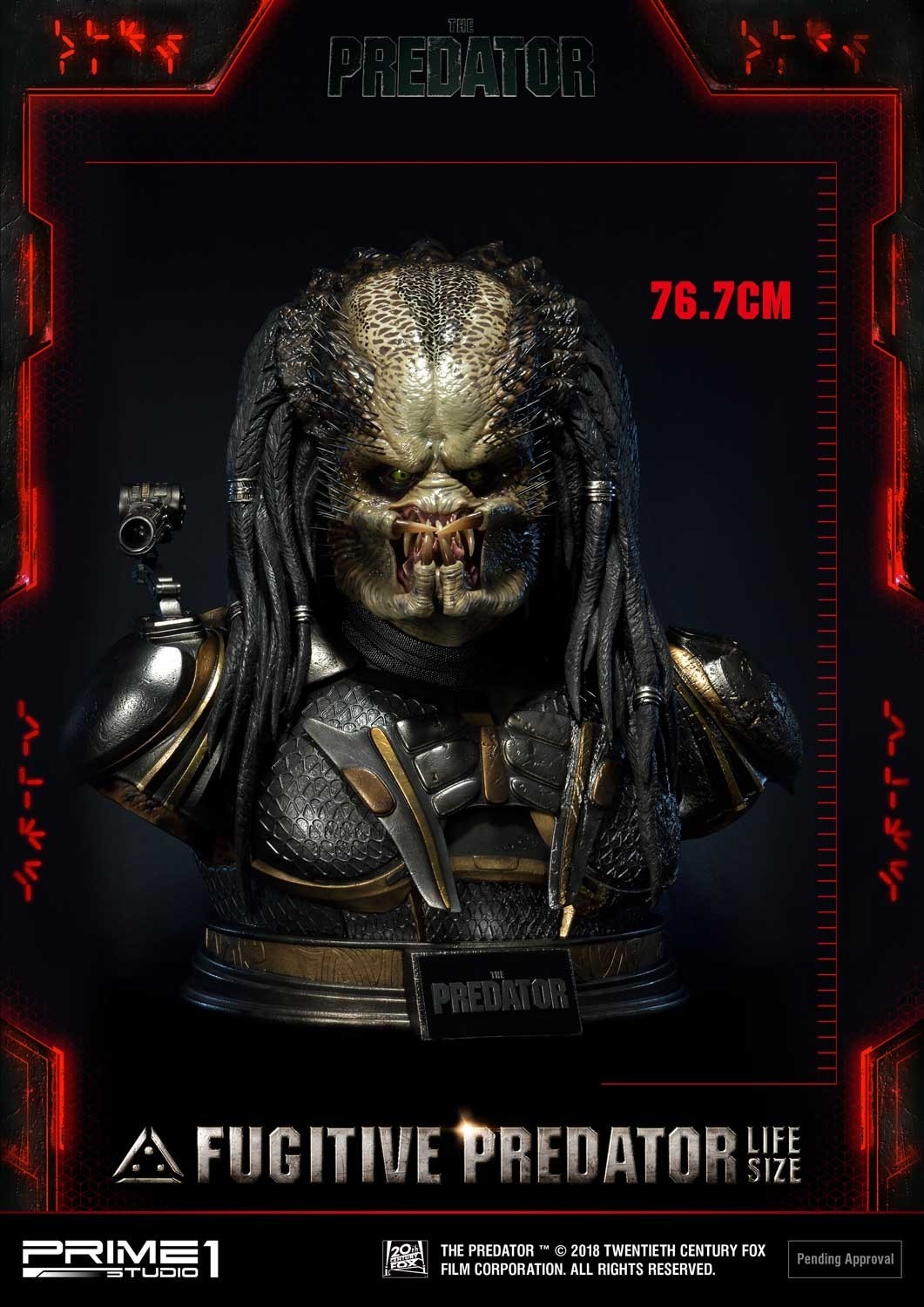 The Predator - Fugitive Predator - Bust - Life-Size Bust  (LSTPR-01DX) - 1/1 - DX Version (Prime 1 Studio) photo 50