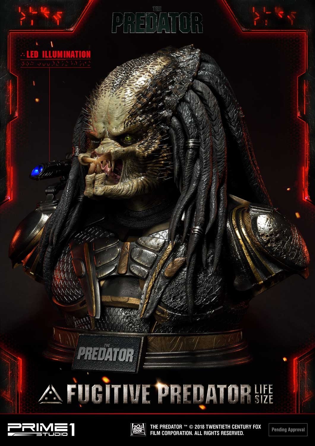 The Predator - Fugitive Predator - Bust - Life-Size Bust  (LSTPR-01DX) - 1/1 - DX Version (Prime 1 Studio) photo 63