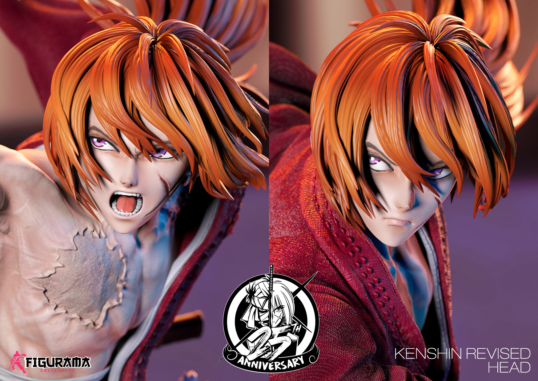 Rurouni Kenshin - Himura Kenshin - Shishio Makoto - Diorama - Elite Exclusive Statue - 1/6 - 25th Anniversary Edition (Figurama Collectors) photo 8