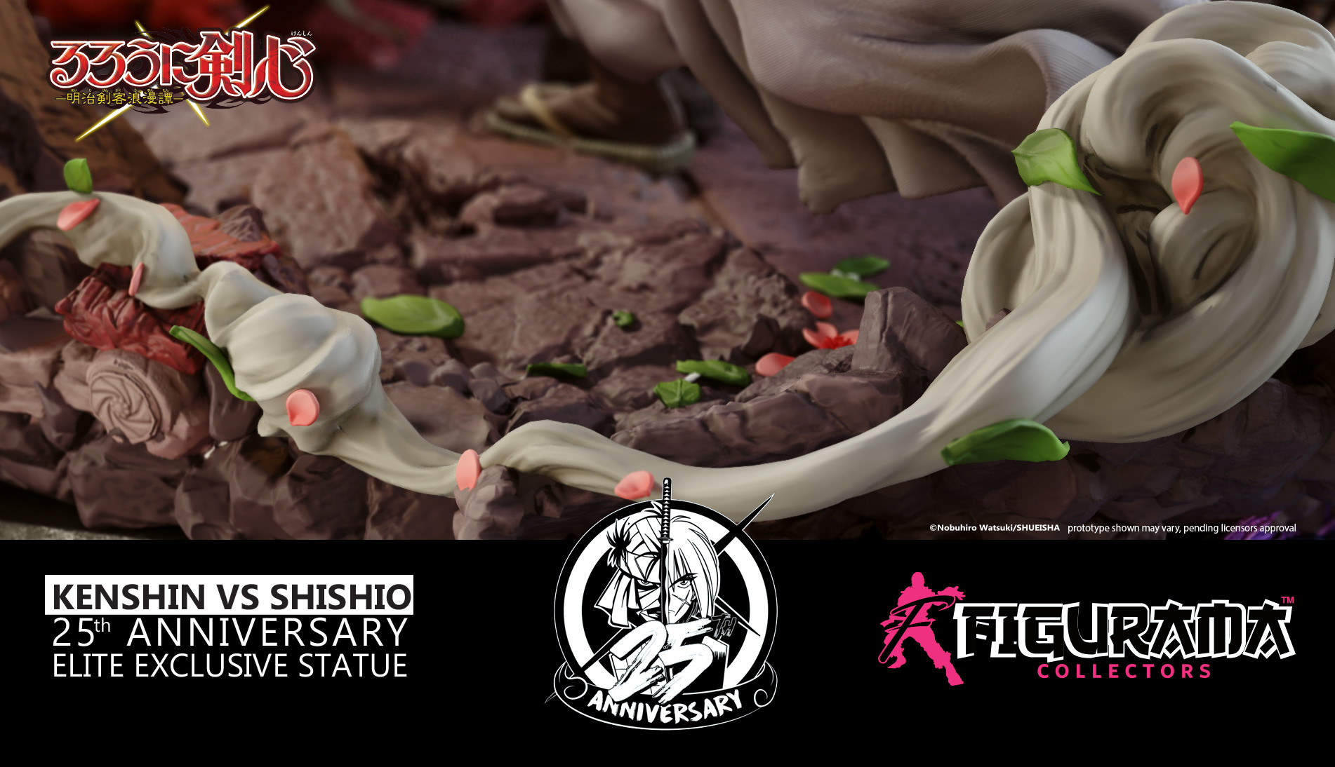 Rurouni Kenshin - Himura Kenshin - Shishio Makoto - Diorama - Elite Exclusive Statue - 1/6 - 25th Anniversary Edition (Figurama Collectors) photo 10