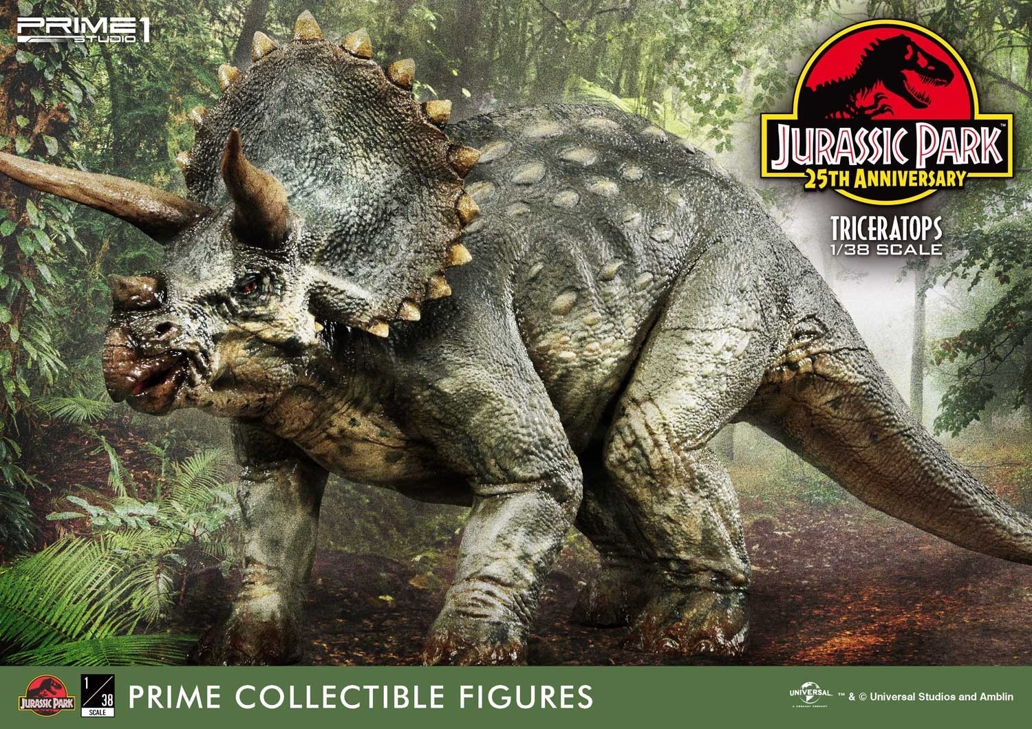 Jurassic Park - Triceratops - Prime Collectible Figures (PCFJP-02) - 1/38 (Prime 1 Studio) photo 22