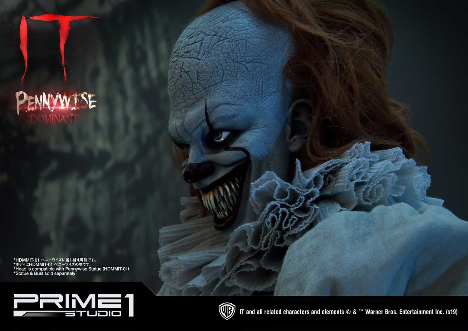 It (2017) - Pennywise - Bust - High Definition Bust (HDBIT-02) - 1/2 - Dominant (Prime 1 Studio) photo 2