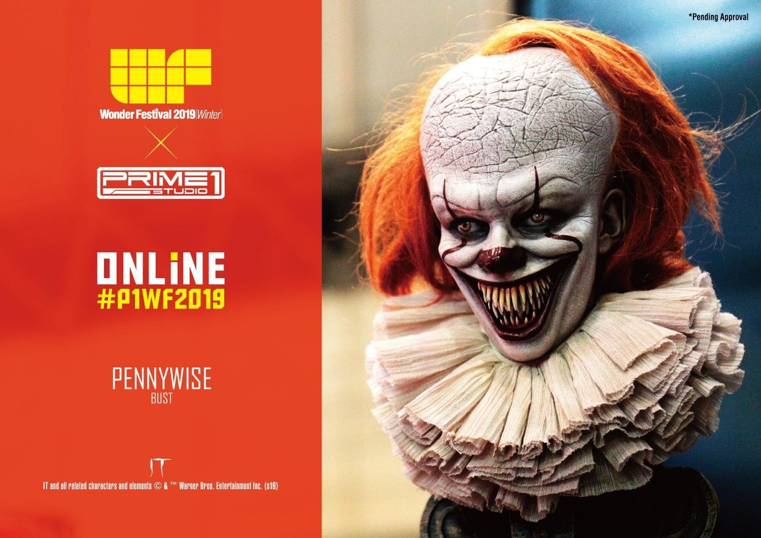 It (2017) - Pennywise - Bust - High Definition Bust (HDBIT-02) - 1/2 - Dominant (Prime 1 Studio) photo 12