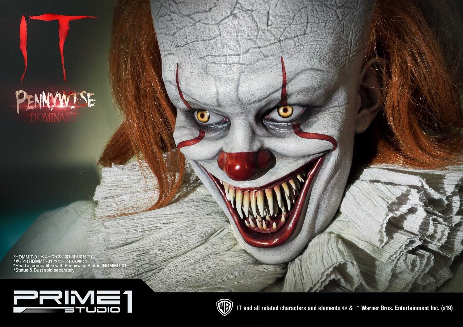 It (2017) - Pennywise - Bust - High Definition Bust (HDBIT-02) - 1/2 - Dominant (Prime 1 Studio) photo 18