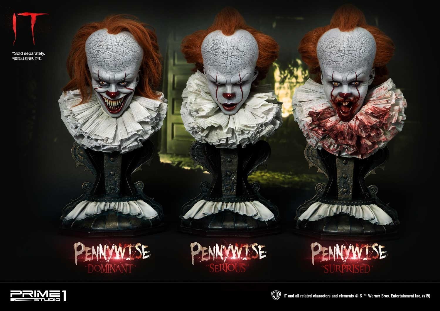 It (2017) - Pennywise - Bust - High Definition Bust (HDBIT-01) - 1/2 - Serious (Prime 1 Studio) photo 2