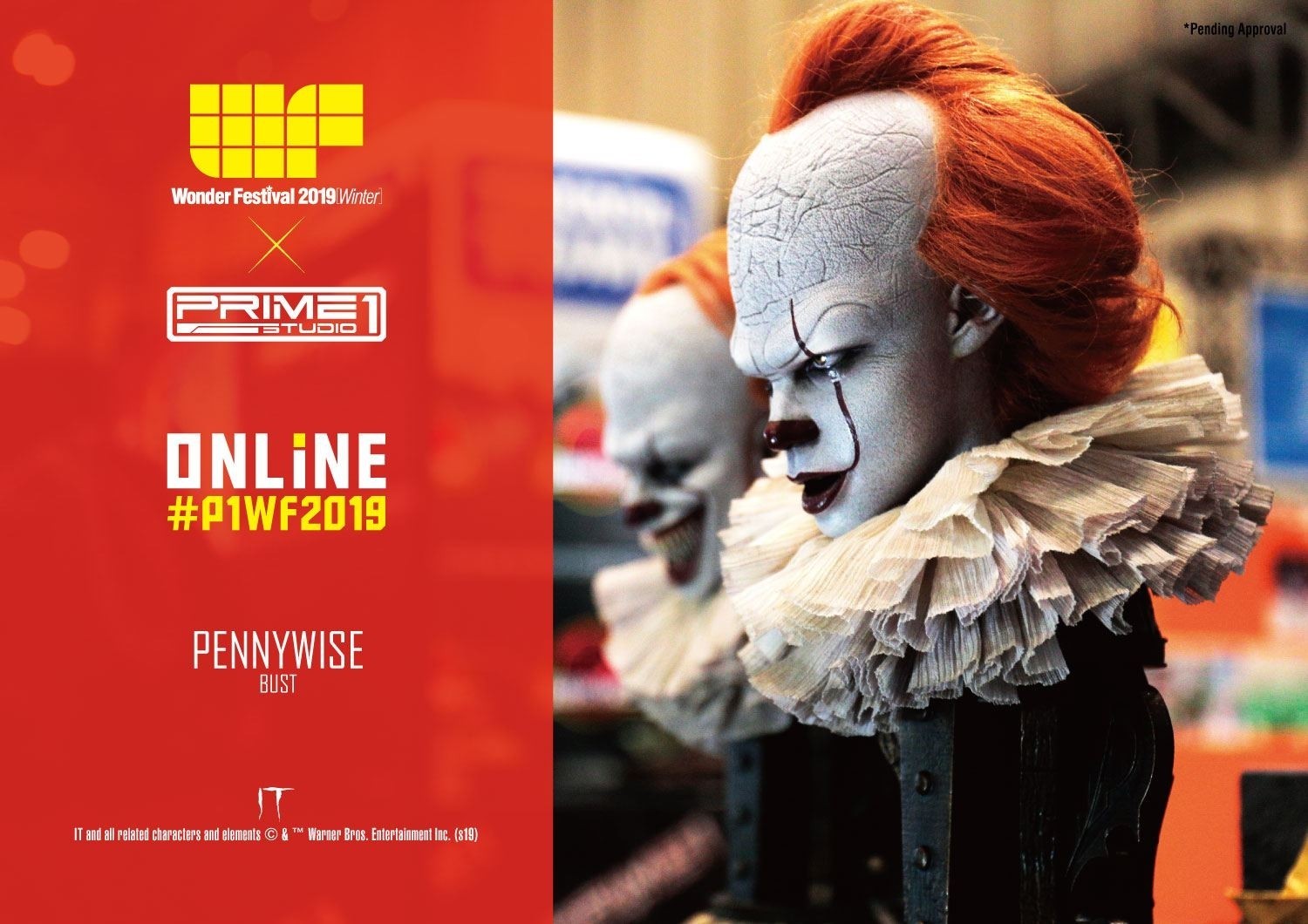 It (2017) - Pennywise - Bust - High Definition Bust (HDBIT-01) - 1/2 - Serious (Prime 1 Studio) photo 11