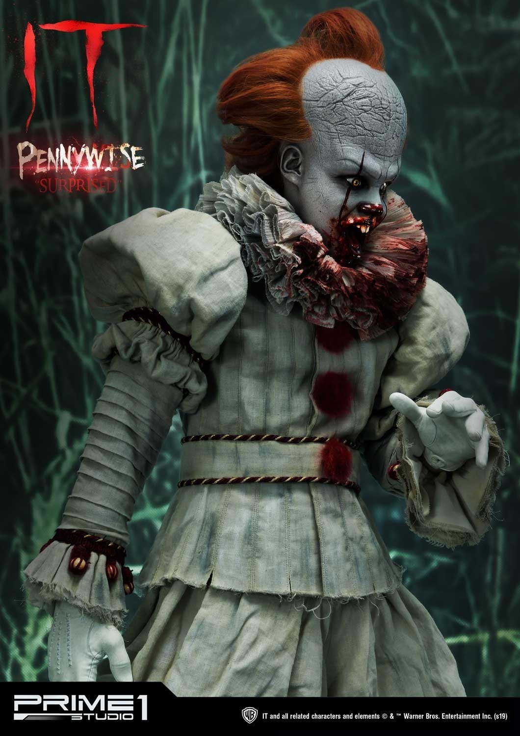 It (2017) - Pennywise - Bust - High Definition Bust (HDBIT-03) - 1/2 - Surprised (Prime 1 Studio) photo 6