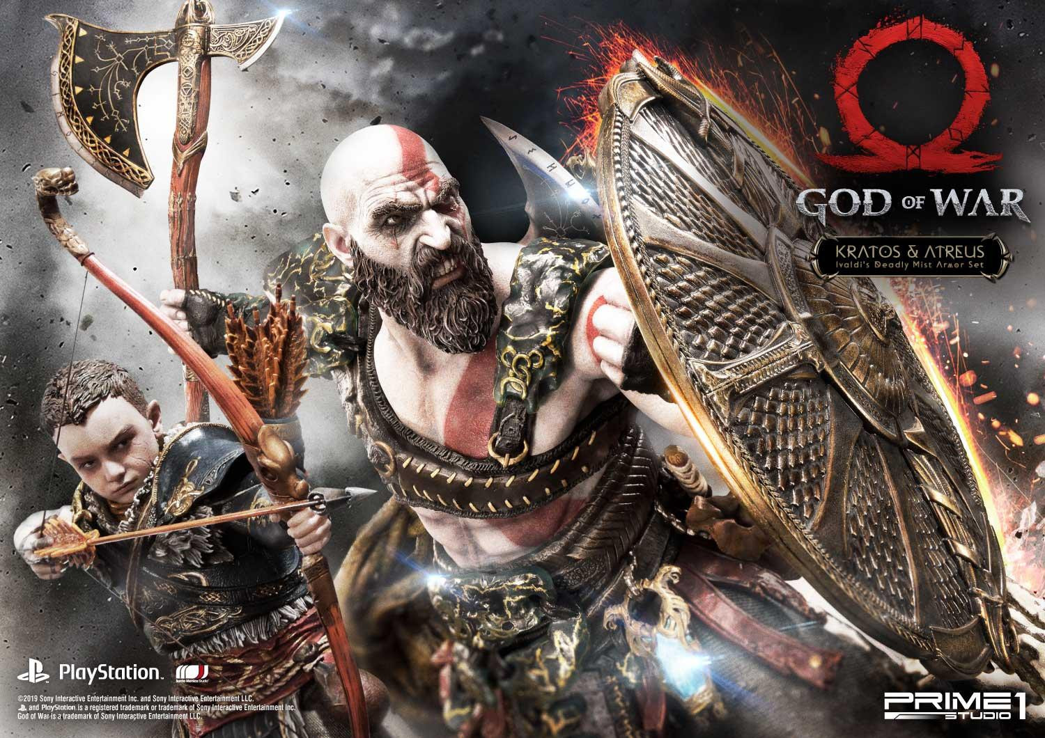 God of War (2018) - Atreus - Kratos - Mimir - Ultimate Premium Masterline  (UPMGOW-02) - 1/4 - Ivaldi's Deadly Mist Armor set (Prime 1 Studio) photo 46