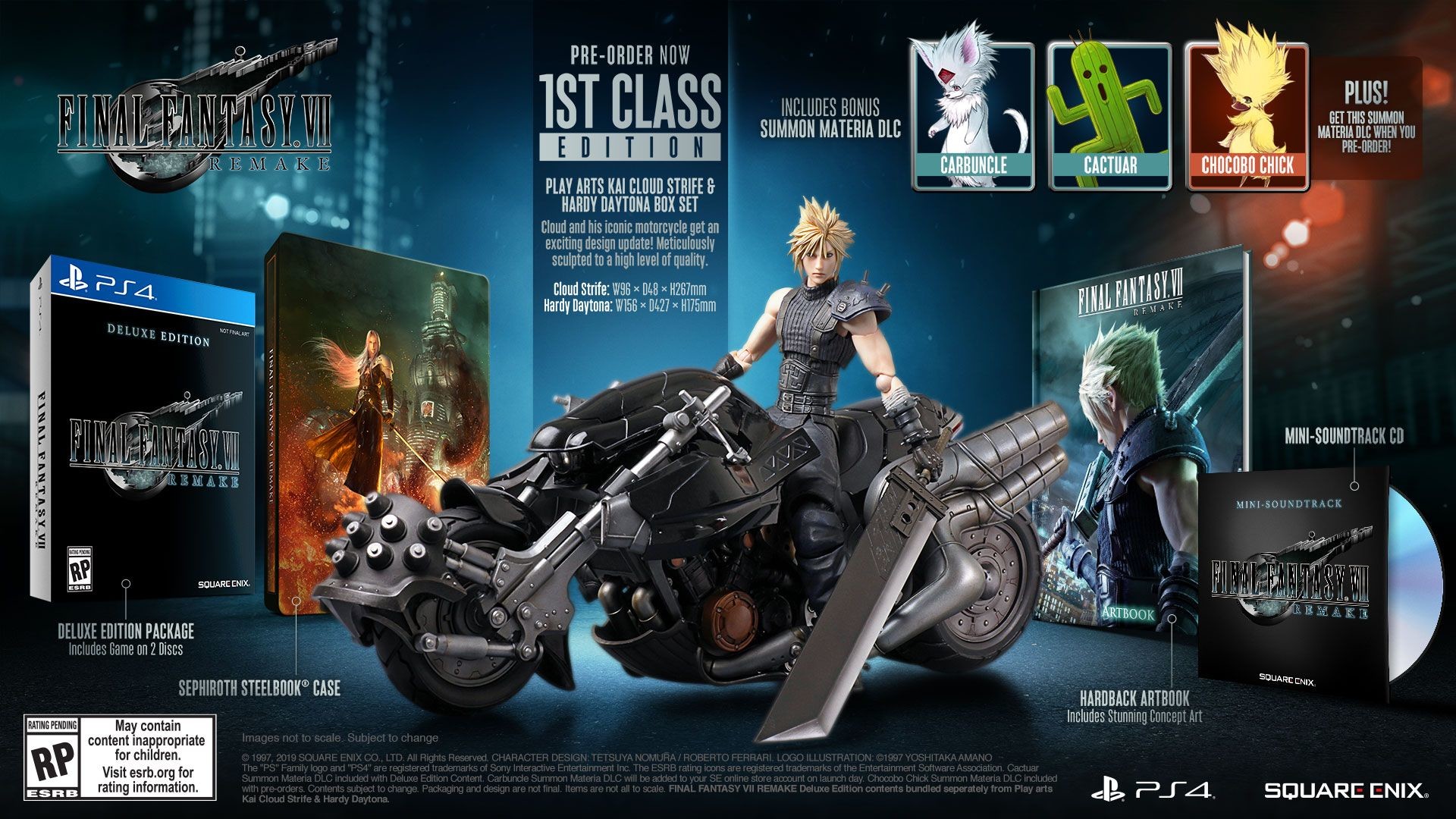 Final Fantasy VII Remake - Cloud Strife - Play Arts Kai - & Hardy Daytona (Square Enix) photo 2