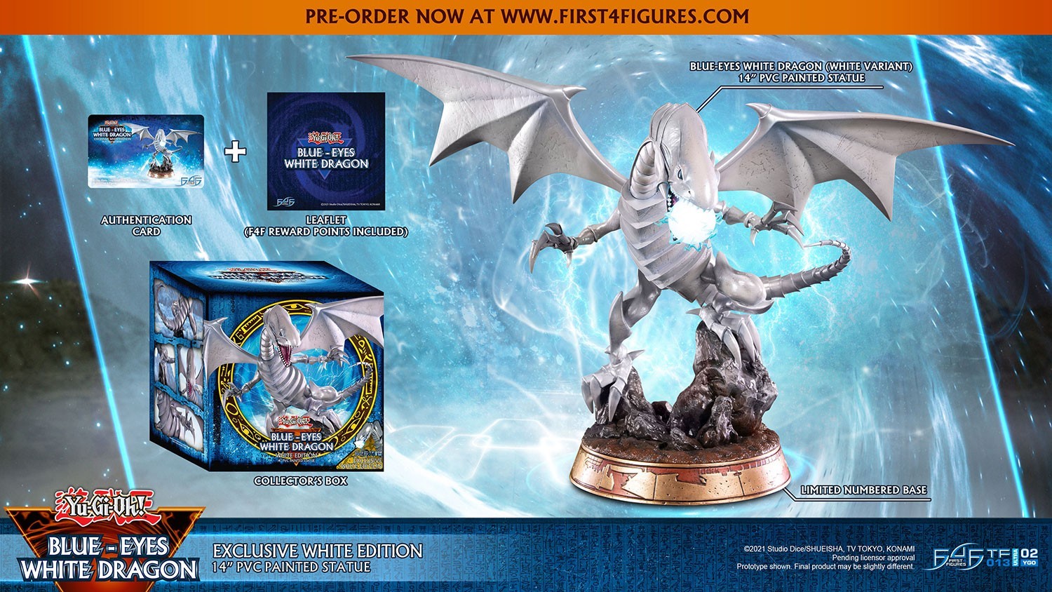 Yu-Gi-Oh! Duel Monsters - Blue-Eyes White Dragon - Exclusive White Edition (First 4 Figures) photo 7