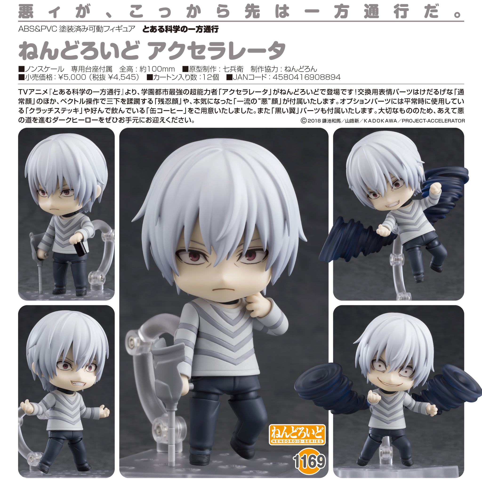 To Aru Kagaku no Accelerator - Accelerator - Nendoroid (#1169) (Good Smile Company) photo 2