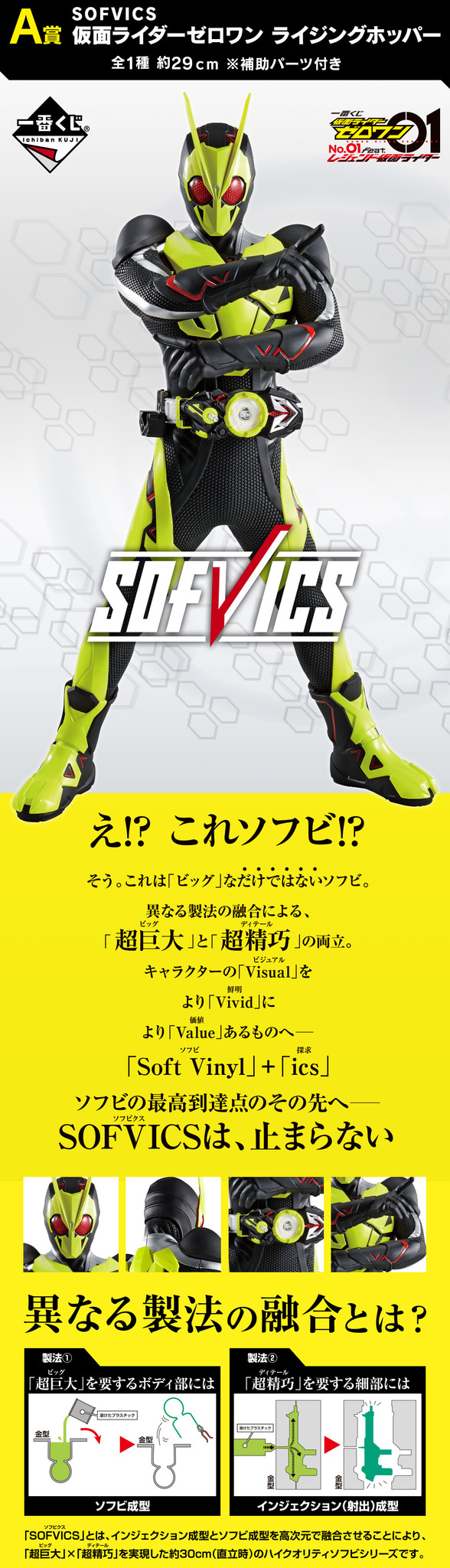 Kamen Rider Zero-One - Ichiban Kuji - Ichiban Kuji Kamen Rider Zero-One NO.01 feat. Legend Kamen Rider  (A Prize) - Sofvics - Rising Hopper (Bandai Spirits) photo 2