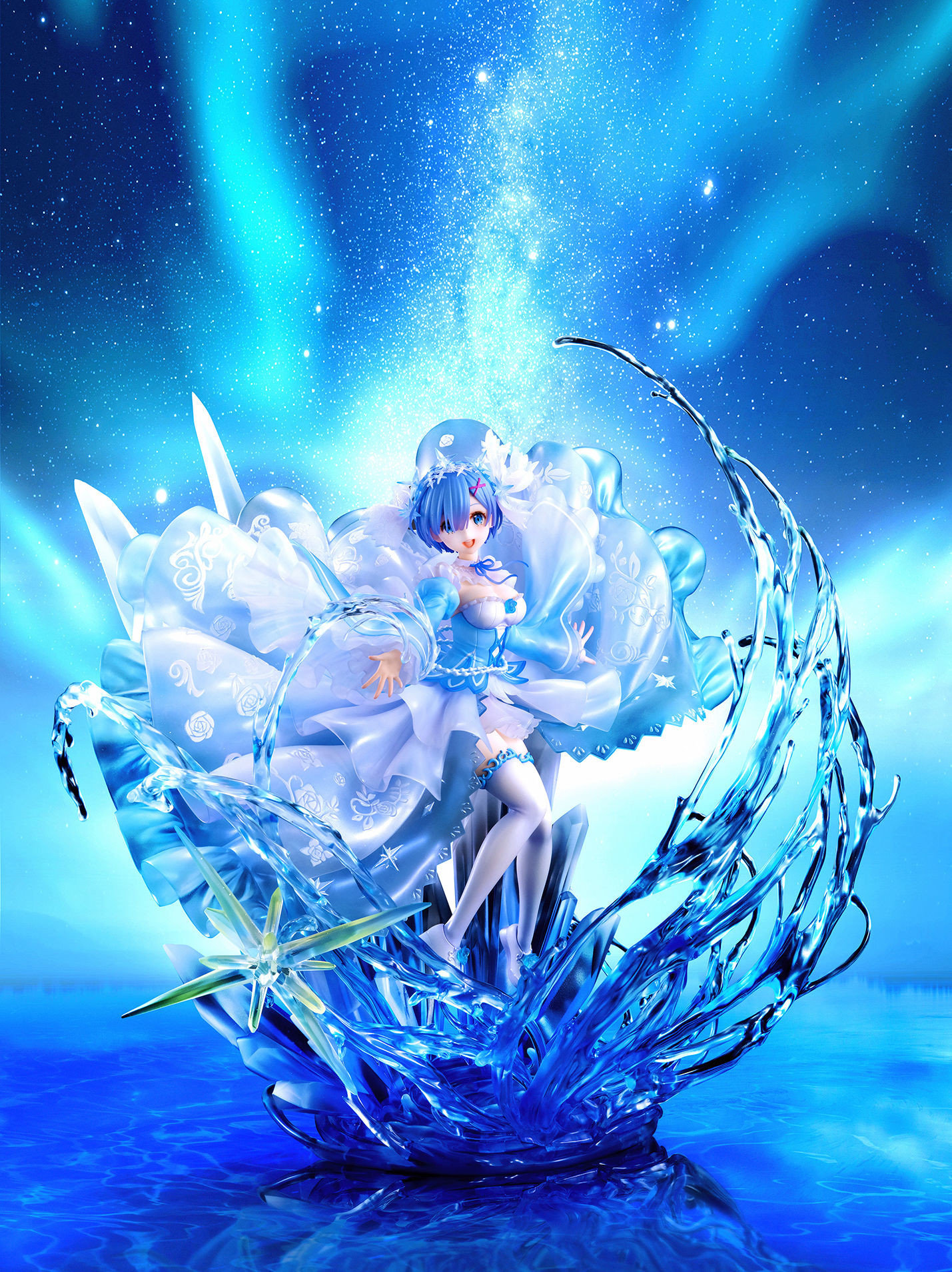 Re:Zero kara Hajimeru Isekai Seikatsu - Rem - Shibuya Scramble Figure - 1/7 - Crystal Dress Ver. (Alpha Satellite, eStream) photo 4