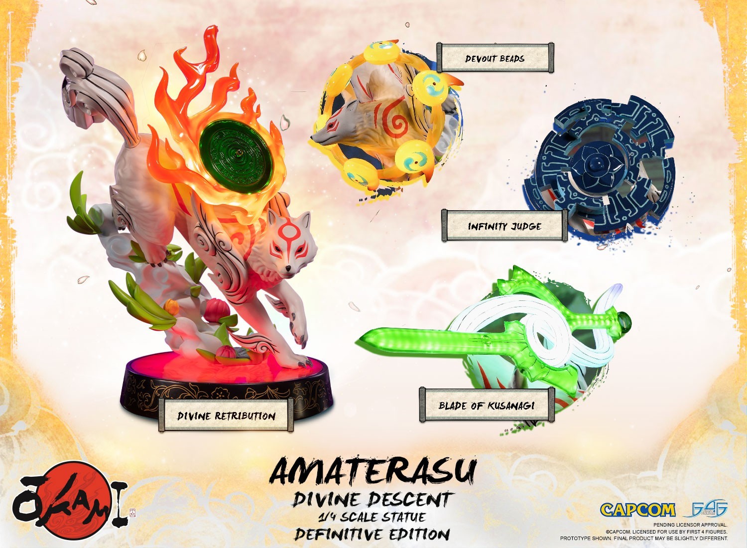 Ookami - Amaterasu - Divine Descent - 1/4 - Definitive Edition (First 4 Figures) photo 8