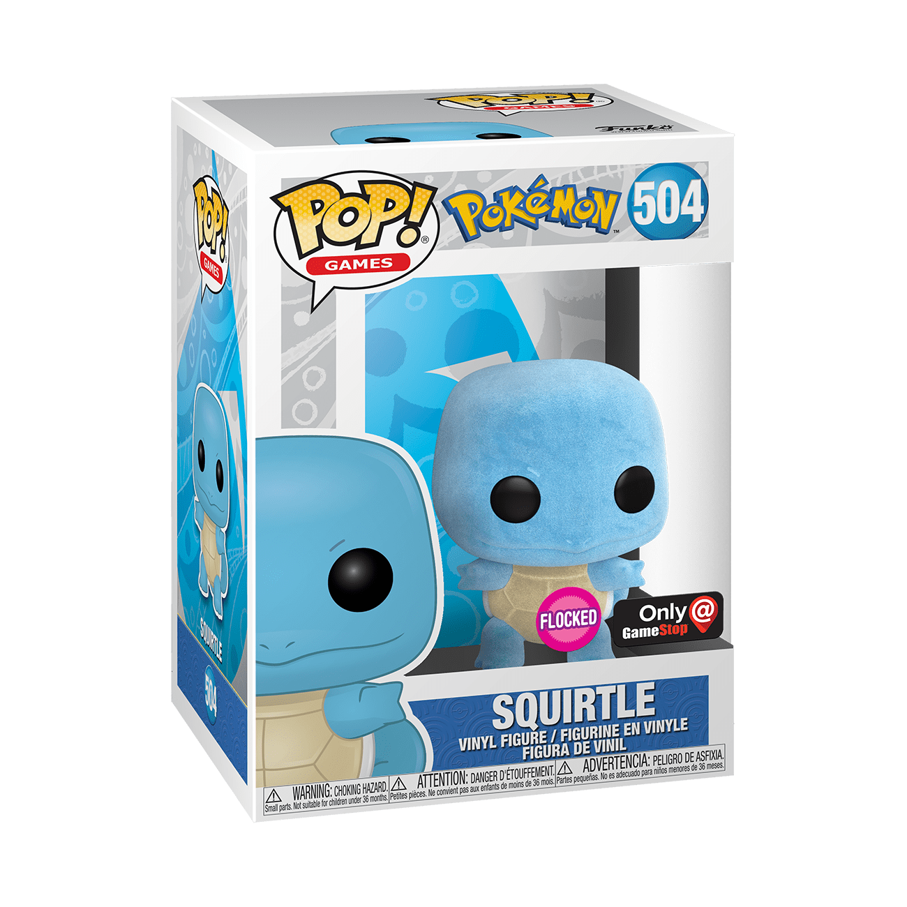 Pocket Monsters - Zenigame - POP! Games (504) - POP! Pokémon - POP! Vinyl (47523) - Flocked (Funko Toys)