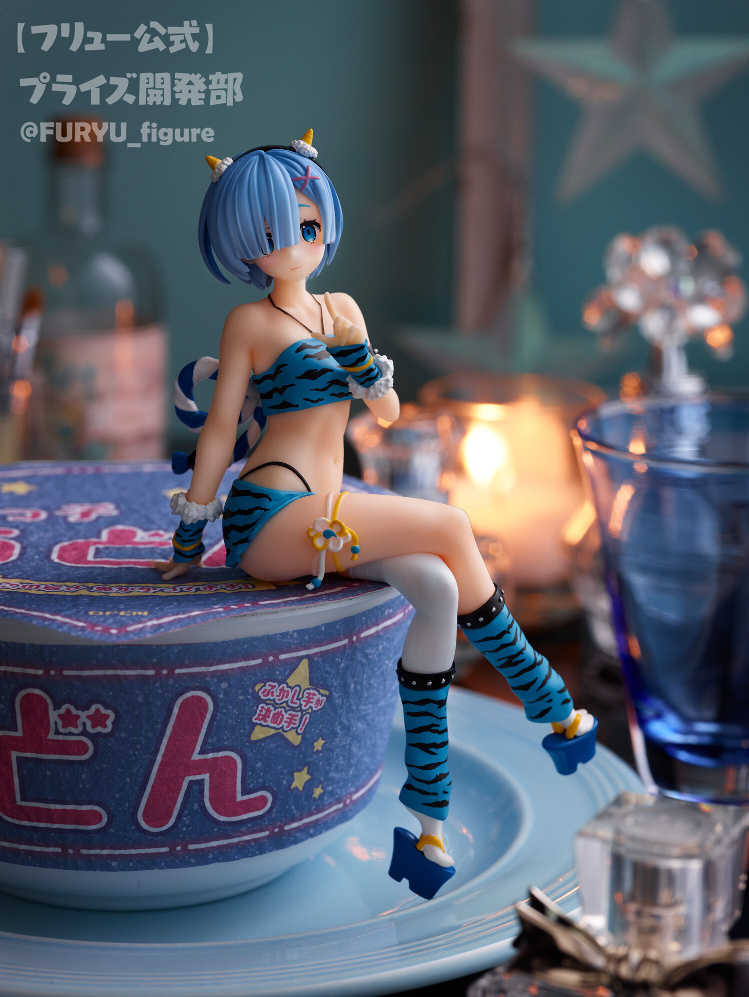 Re:Zero kara Hajimeru Isekai Seikatsu - Rem - Noodle Stopper Figure - Oni Ishou (FuRyu) photo 3