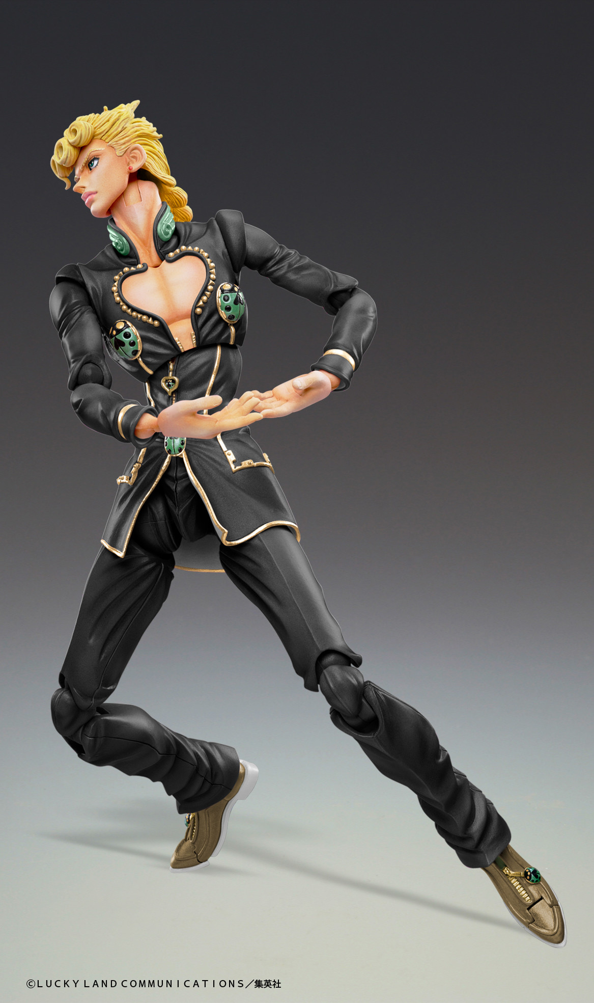 Jojo no Kimyou na Bouken - Ougon no Kaze - Giorno Giovanna - Super Action Statue - Ver. Black (Medicos Entertainment) photo 5