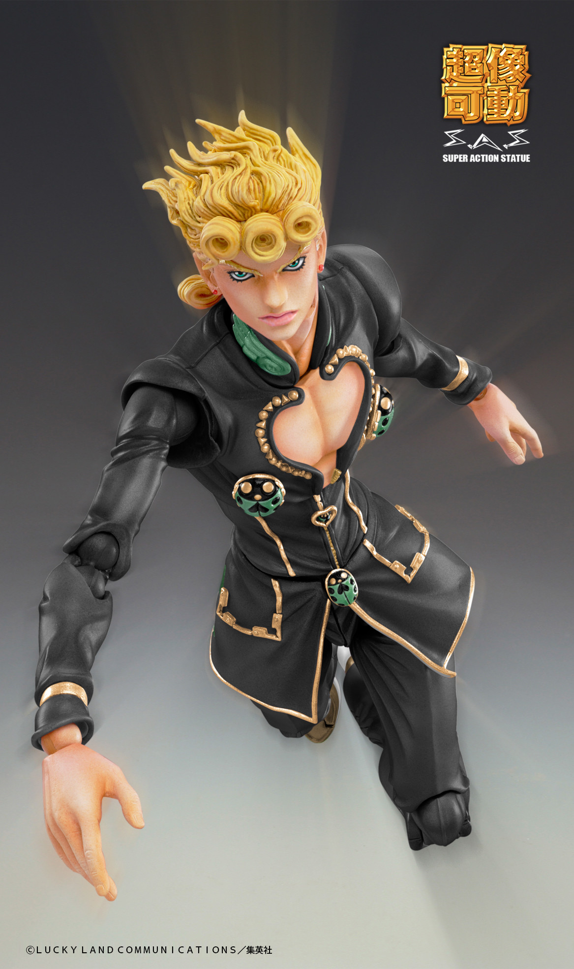Jojo no Kimyou na Bouken - Ougon no Kaze - Giorno Giovanna - Super Action Statue - Ver. Black (Medicos Entertainment) photo 6