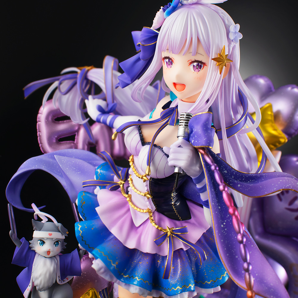 Re:Zero kara Hajimeru Isekai Seikatsu - Emilia - Puck - Shibuya Scramble Figure - 1/7 - Idol Ver (Alpha Satellite, eStream) photo 3