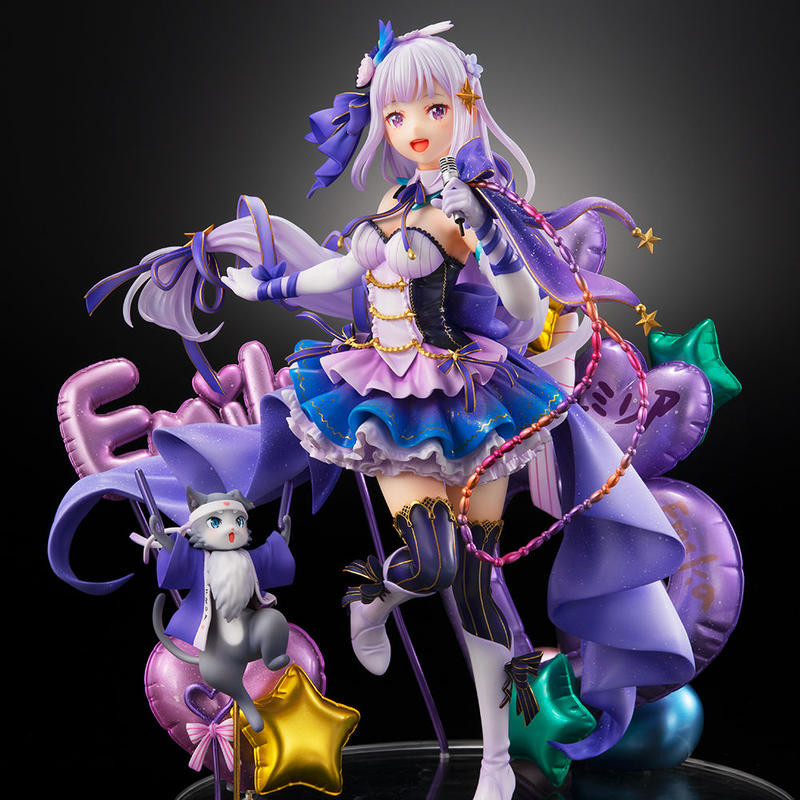 Re:Zero kara Hajimeru Isekai Seikatsu - Emilia - Puck - Shibuya Scramble Figure - 1/7 - Idol Ver (Alpha Satellite, eStream) photo 6