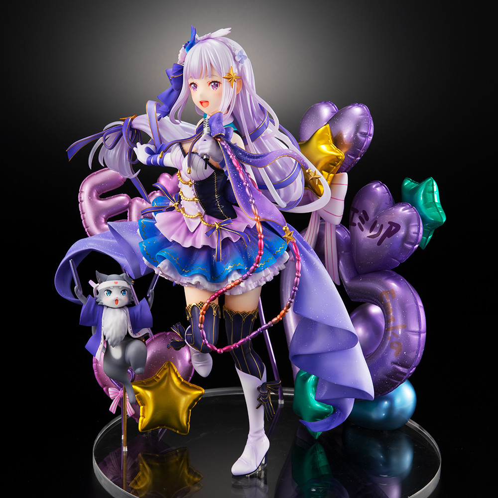 Re:Zero kara Hajimeru Isekai Seikatsu - Emilia - Puck - Shibuya Scramble Figure - 1/7 - Idol Ver (Alpha Satellite, eStream) photo 10