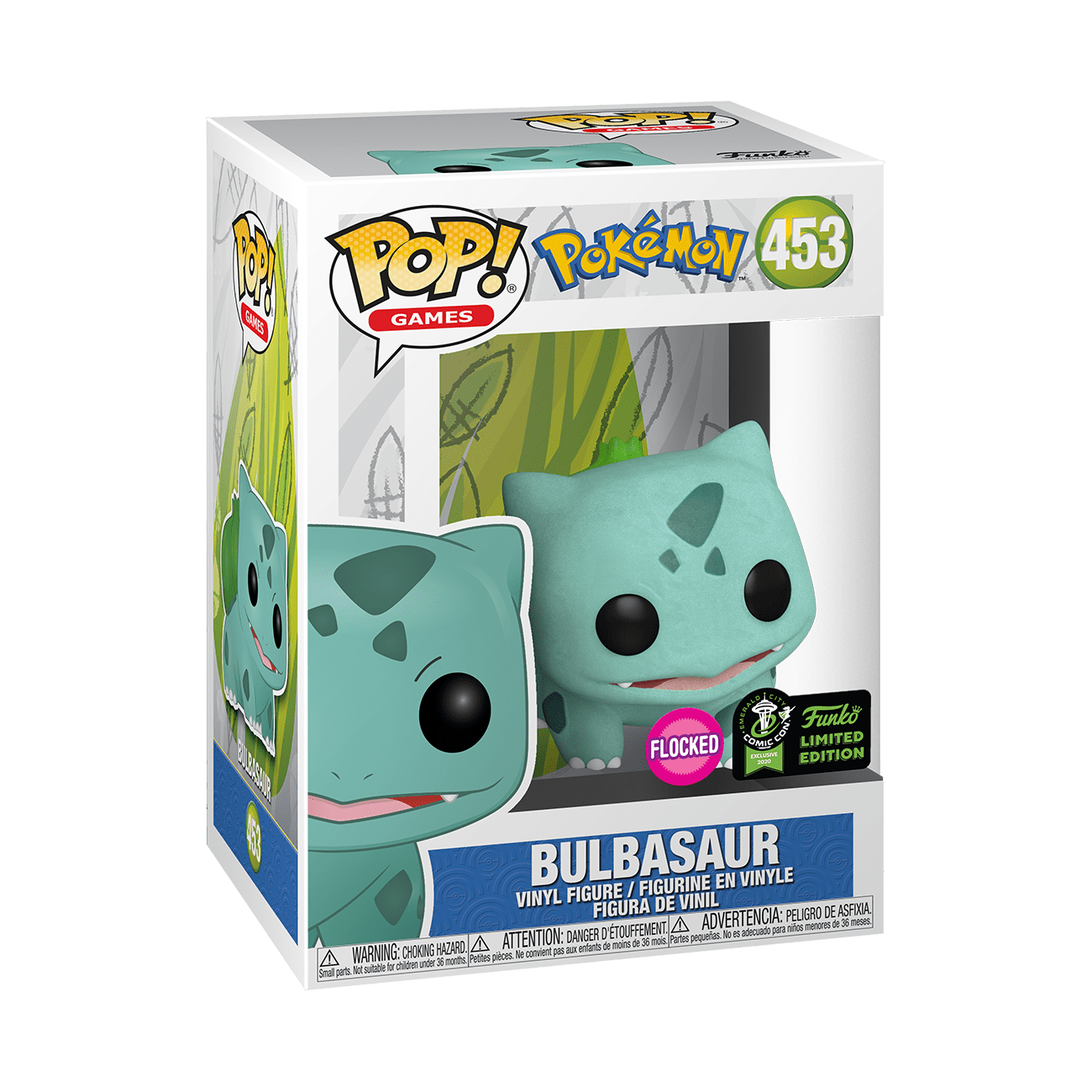 Pocket Monsters - Fushigidane - POP! Games (453) - POP! Pokémon - POP! Vinyl (45920) - Flocked (Funko Toys)