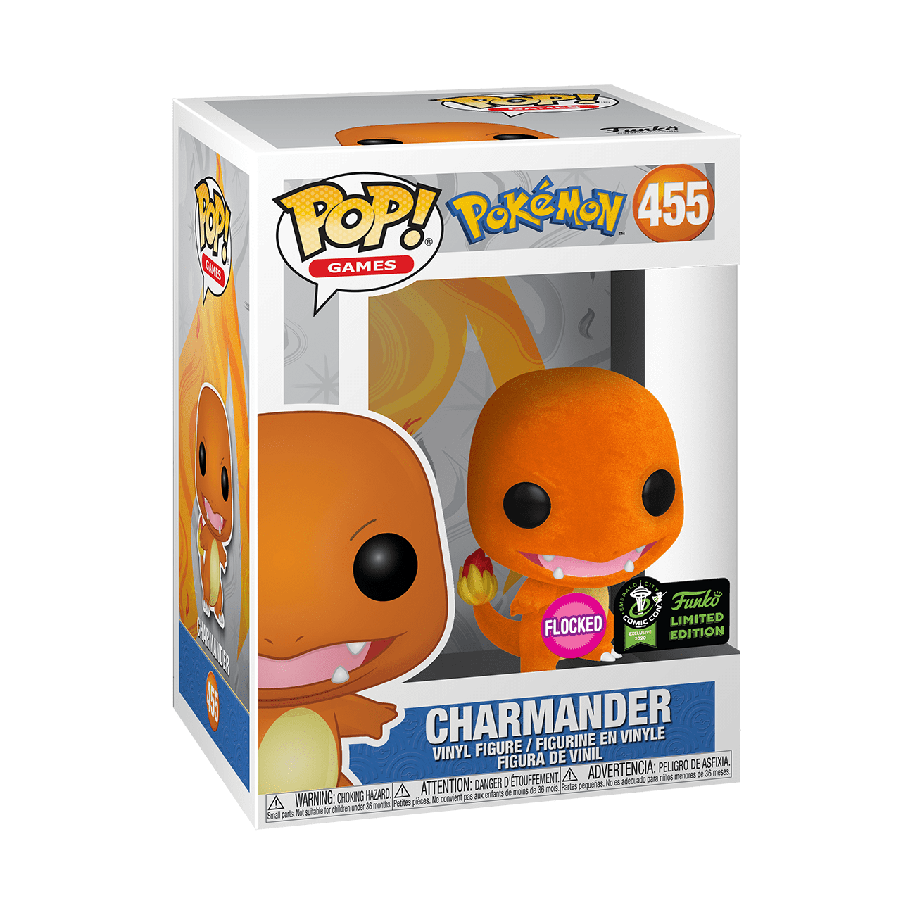 Pocket Monsters - Hitokage - POP! Games (455) - POP! Pokémon - POP! Vinyl (45919) - Flocked (Funko Toys)