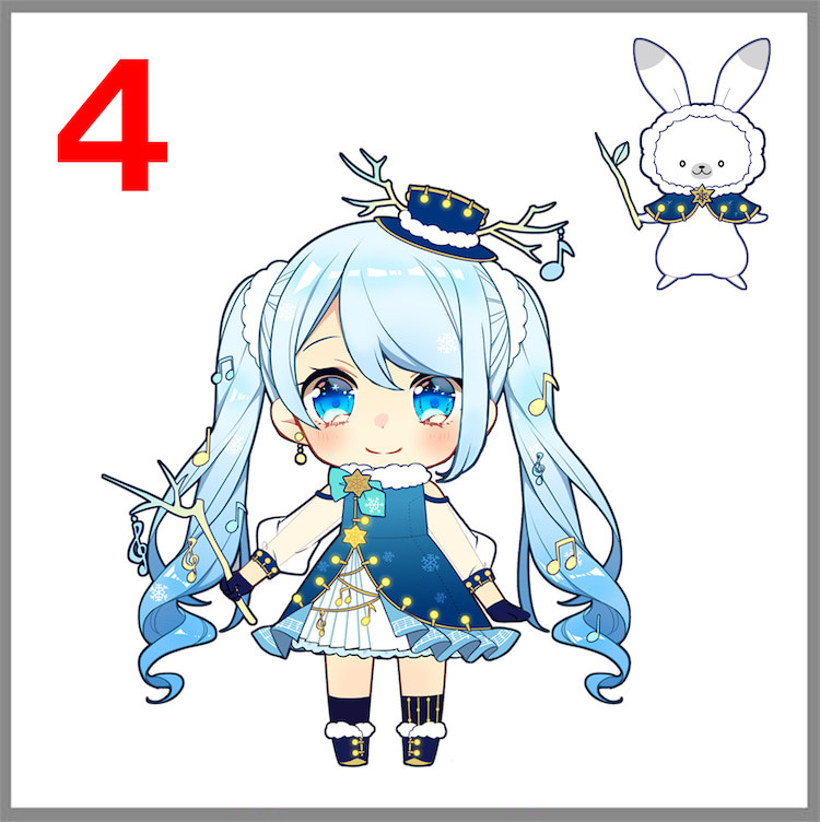 Vocaloid - Hatsune Miku - Rabbit Yukine - Nendoroid (#1539) - Snow, Glowing Snow Ver. (Good Smile Company) photo 12