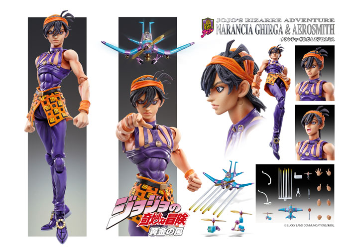 Jojo no Kimyou na Bouken - Ougon no Kaze - Aerosmith - Clash - Formaggio - Narancia Ghirga - Super Action Statue (#44) (Medicos Entertainment) photo 3